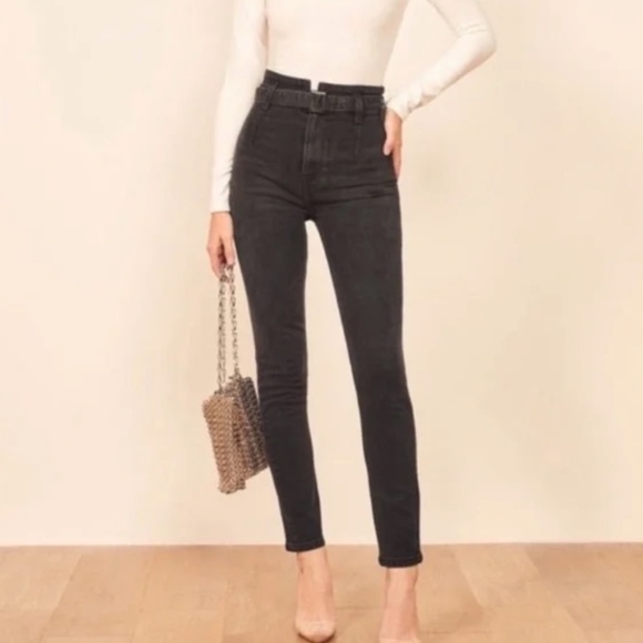 Reformation Kayo High & Skinny Jeans in Erie Wash 25 - Picture 1 of 16